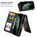 iPhone 11 Pro Multifunctional Retro Detachable Magnetic Horizontal Flip Leather Case with Card Slots & Holder & Wallet & Photo Frame - Black