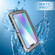 iPhone 11 Pro Max Shockproof Waterproof Dust-proof Metal + Silicone Protective Case with Holder - Silver