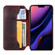 iPhone 11 Pro Max Denior Oil Wax Top Layer Cowhide Simple Flip Leather Case - Dark Red