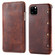 iPhone 11 Pro Max Denior Oil Wax Top Layer Cowhide Simple Flip Leather Case - Brown