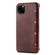 iPhone 11 Pro Max Denior Oil Wax Top Layer Cowhide Simple Flip Leather Case - Brown