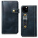 iPhone 11 Pro Max Denior Oil Wax Cowhide DK Magnetic Button Horizontal Flip Leather Case with Holder & Card Slots & Wallet - Dark Blue