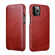iPhone 11 Pro Max ICARER First Layer Cowhide Horizontal Flip Phone Case  - Red