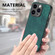 iPhone 15 Pro Max Vintage Leather PC Back Cover Phone Case - Green