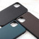iPhone 11 Pro Bead Texture Genuine Leather Protective Case  - Black