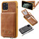 iPhone 11 Pro Vertical Flip Shockproof Leather Protective Case with Short Rope, Support Card Slots & Bracket & Photo Holder & Wallet Function - Brown