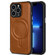 iPhone 11 Pro Crazy Horse Cowhide Leather Magnetic Phone Case  - Brown