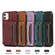 Three-fold Leather Phone Case with Card Slot & Wallet & Holder iPhone 11 Pro - Wine Red