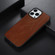 iPhone 11 Pro Genuine Leather Double Color Crazy Horse Phone Case  - Brown