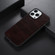 iPhone 11 Pro Genuine Leather Double Color Crazy Horse Phone Case  - Coffee