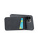 iPhone 11 Pro Fierre Shann Crazy Horse Card Holder Back Cover PU Phone Case - Black