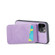 iPhone 11 Pro Fierre Shann Crazy Horse Card Holder Back Cover PU Phone Case - Purple