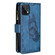 iPhone 11 Pro Flying Butterfly Embossing Pattern Zipper Horizontal Flip Leather Case with Holder & Card Slots & Wallet - Blue