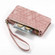 iPhone 11 Pro Geometric Zipper Wallet Side Buckle Leather Phone Case - Pink