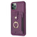 iPhone 11 Pro BF27 Metal Ring Card Bag Holder Phone Case - Dark Purple
