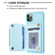 iPhone 11 Pro BF27 Metal Ring Card Bag Holder Phone Case - Blue