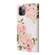 iPhone 11 Pro Bronzing Painting RFID Leather Case - Rose Flower
