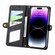 iPhone 11 Pro Geometric Zipper Wallet Side Buckle Leather Phone Case - Black