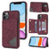 iPhone 11 Pro Line Card Holder Phone Case  - Wine Red