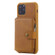 iPhone 11 Pro Buckle Zipper Shockproof Protective Case with Holder & Card Slots & Wallet & Lanyard & Photos Frames - Brown