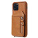 iPhone 11 Pro Dual Buckles Zipper Shockproof Back Cover Protective Case with Holder & Card Slots & Wallet & Lanyard & Photos Frames - Coffee