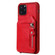 iPhone 11 Pro Dual Buckles Zipper Shockproof Back Cover Protective Case with Holder & Card Slots & Wallet & Lanyard & Photos Frames - Red