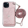 iPhone 11 Pro Max Crocodile Texture Lanyard Card Slot Phone Case - Rose Gold