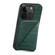 iPhone 11 Pro Imitation Crocodile Leather Back Phone Case with Holder - Green