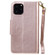 iPhone 11 Pro Woman and Cat Embossed Horizontal Flip Leather Case, with Wallet & Holder & Card Slots & Photo Frame & Mirror & Lanyard - Rose Gold