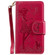 iPhone 11 Pro Woman and Cat Embossed Horizontal Flip Leather Case, with Wallet & Holder & Card Slots & Photo Frame & Mirror & Lanyard - Red