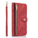 iPhone 11 Pro Dream 9-Card Wallet Zipper Bag Leather Phone Case - Red