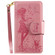 iPhone 11 Pro Woman and Cat Embossed Horizontal Flip Leather Case, with Wallet & Holder & Card Slots & Photo Frame & Mirror & Lanyard - Pink