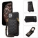 iPhone 11 Pro Rhombic Texture RFID Phone Case with Lanyard & Mirror - Black