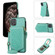iPhone 11 Pro Rhombic Texture RFID Phone Case with Lanyard & Mirror - Mint Green