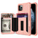 iPhone 11 Pro Zipper Wallet Card Bag PU Back Case  - Rose Gold