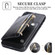 iPhone 11 Pro Zipper Wallet Bag PU Back Cover Shockrpoof Phone Case with Holder & Card Slots & Wallet  - Black