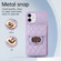 iPhone 11 Pro Card Slot Leather Phone Case - Purple