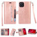 iPhone 11 Pro Multifunctional Zipper Horizontal Flip Leather Casewith Holder & Wallet & 9 Card Slots & Lanyard - Rose Gold