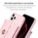 iPhone 11 Pro Horizontal Metal Buckle Wallet Rhombic Leather Phone Case - Pink