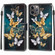 iPhone 11 Pro Voltage Colored Drawing Magnetic Clasp Horizontal Flip PU Leather Case with Holder & Card Slots  - C20 Gold Silver Flying Butterflies