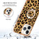 iPhone 11 Pro Electroplating Dual-side IMD Phone Case with Ring Holder - Leopard Print