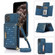 iPhone 11 Pro Three-fold RFID Leather Phone Case with Lanyard - Blue