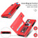 iPhone 11 Pro Cross-body Square Double Buckle Flip Card Bag TPU+PU Case with Card Slots & Wallet & Photo & Strap  - Red