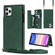 iPhone 11 Pro Cross-body Square Double Buckle Flip Card Bag TPU+PU Case with Card Slots & Wallet & Photo & Strap  - Green