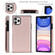 iPhone 11 Pro Cross-body Square Double Buckle Flip Card Bag TPU+PU Case with Card Slots & Wallet & Photo & Strap  - Rose Gold