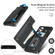 iPhone 11 Pro Cross-body Square Double Buckle Flip Card Bag TPU+PU Case with Card Slots & Wallet & Photo & Strap  - Black