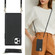 iPhone 11 Pro Cross-body Square Double Buckle Flip Card Bag TPU+PU Case with Card Slots & Wallet & Photo & Strap  - Black