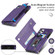 iPhone 11 Pro Cross-body Square Double Buckle Flip Card Bag TPU+PU Case with Card Slots & Wallet & Photo & Strap  - Purple