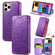 iPhone 11 Pro Blooming Mandala Embossed Pattern Magnetic Horizontal Flip Leather Case with Holder & Card Slots & Wallet - Purple