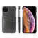 iPhone 11 Pro Fierre Shann Retro Oil Wax Texture PU Leather Case with Card Slots  - Black